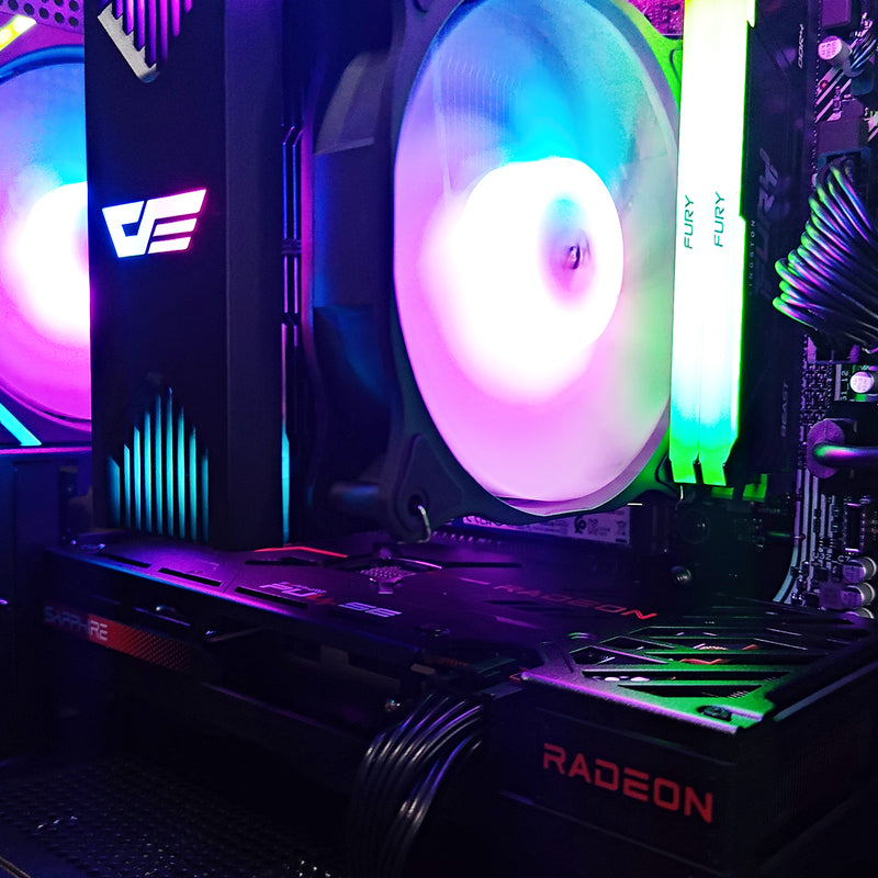 Alpha DB330M Black Desktop Gaming PC | AMD Ryzen 5 5500 | 16GB RAM | 500GB SSD | RX 7600 | Windows 11 Pro