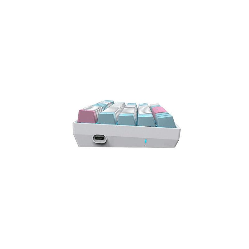 E-Yooso Z-686 Ice Blue Single Light 68 Keys Wired Mechanical Keyboard White/Blue (Brown Switch)