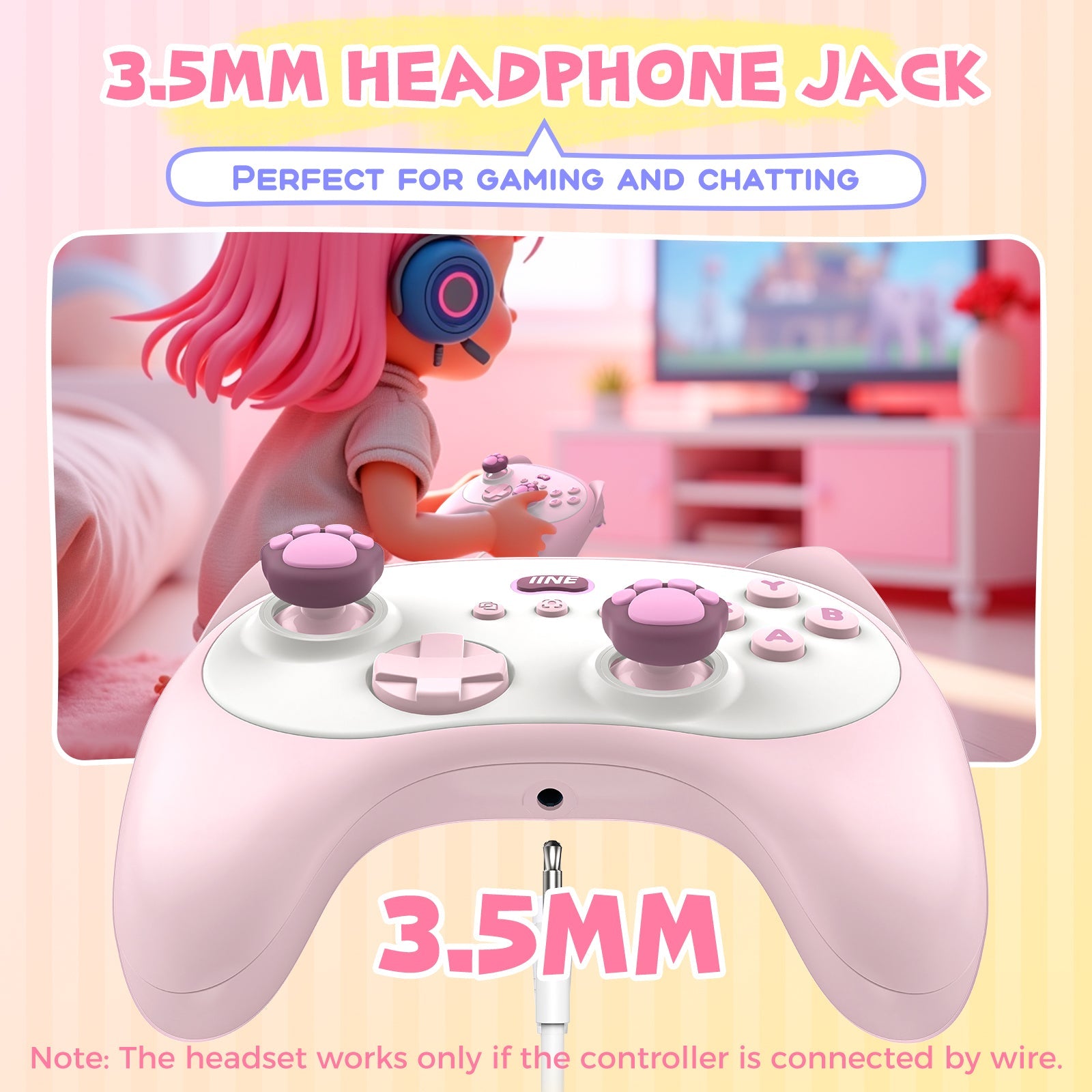 IINE Meow Kitten Controller with Tail Charging Dock
