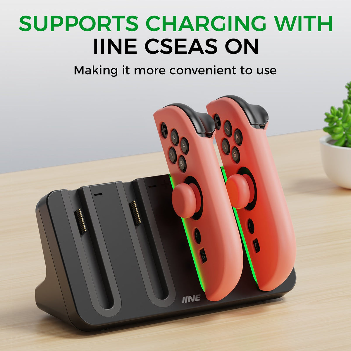 IINE 4-in-1 Charging Dock for Nintendo Switch 2 (Black) (L1102)