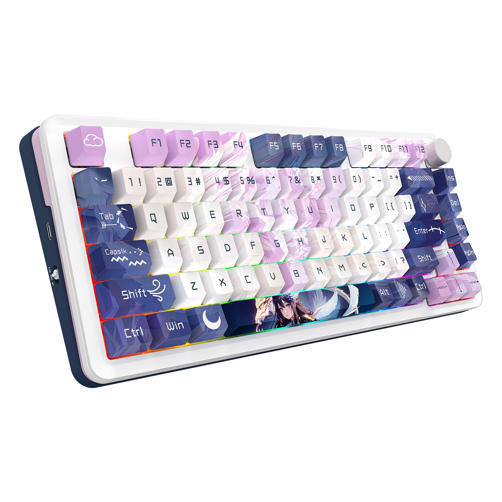Redragon K681ACG Cyrus Pro Anime Ed. RGB Wireless 75% Hot-Swappable Gasket Mechanical Keyboard