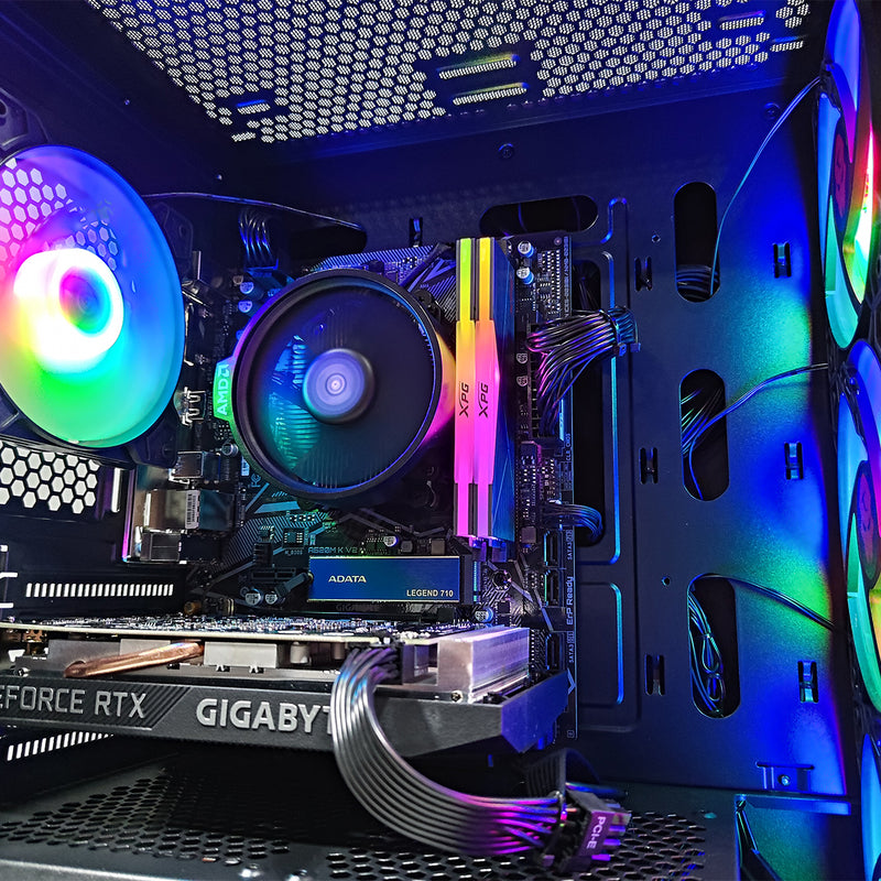 Powered by Gigabyte Campus Core Desktop Gaming PC | AMD Ryzen 5 5500 | 16GB RAM | 512GB SSD | RTX 3050 | Windows 11 Pro