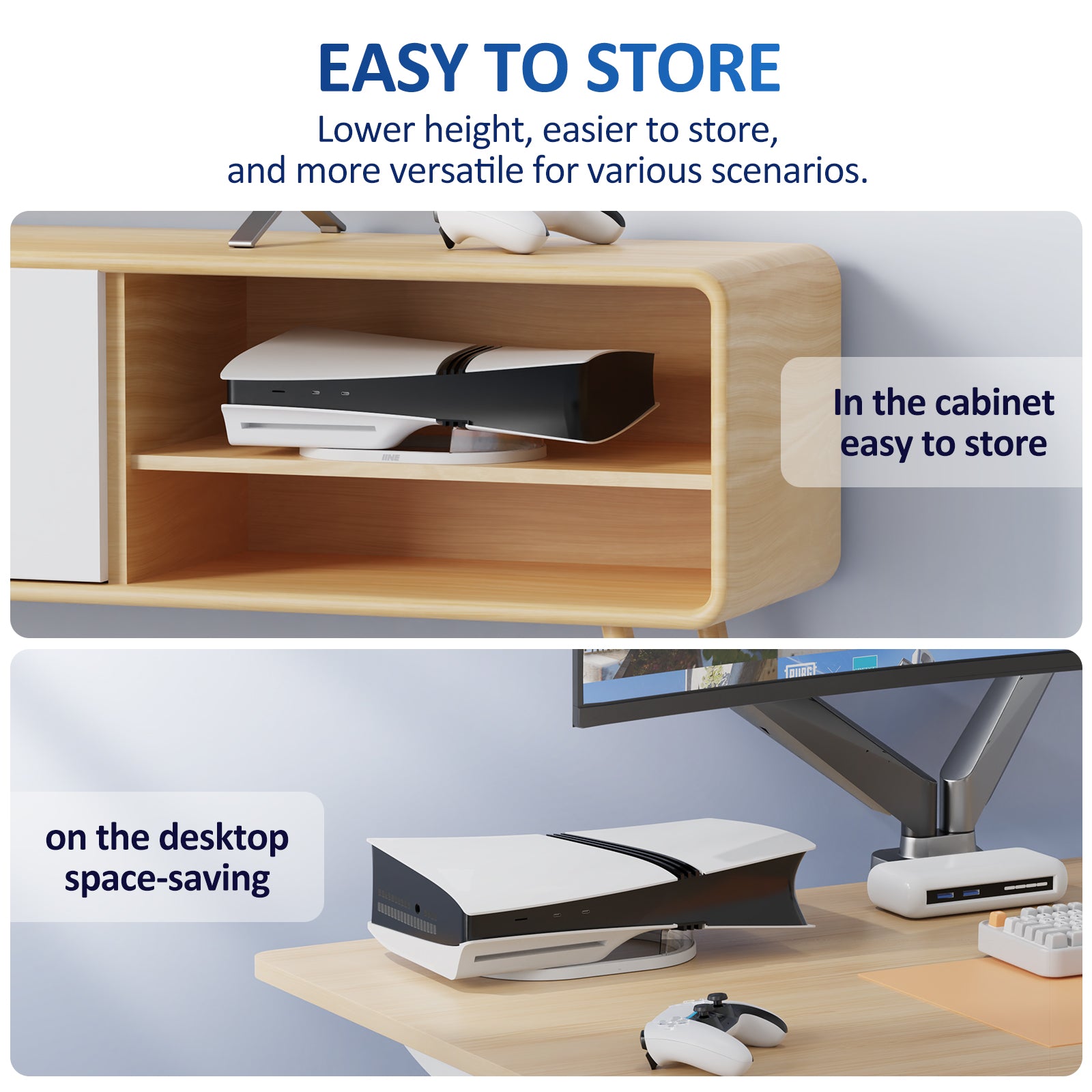 IINE Horizontal Stand for PS5 Pro (Transparent) (L1107)