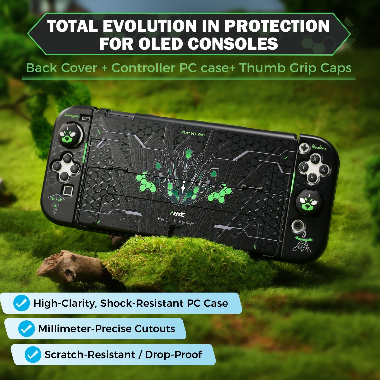 IINE PC Protective Case Set for Nintendo Switch OLED (Jormungandr)