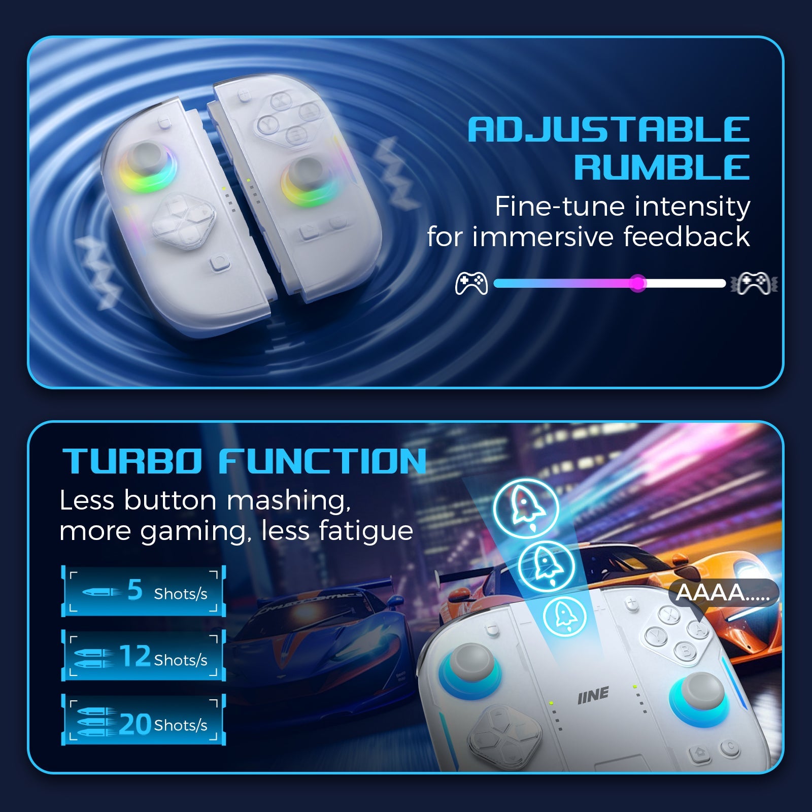 IINE Twin Lumina Wireless Joy-Pad for Nintendo Switch 2 (L1302)