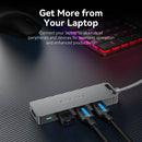 Vention 5-in-1 USB 3.0 Hub - USB-A to USB 3.0 x 4 + Micro-B - 0.15M (CHLBB)