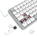 E-Yooso Z-84 Tri-Mode RGB 84-Keys Mechanical Keyboard White/Grey (Red Switch)