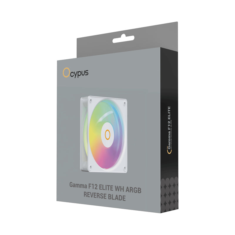 Ocypus Gamma F12 Elite ARGB Reverse Blade 120mm PWM Fan with Transparent Frame | DataBlitz