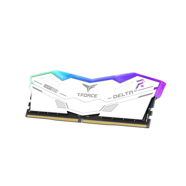 Teamgroup T-Force Delta ARGB 16GB (1x16GB) DDR5 Gaming Desktop Memory (White)