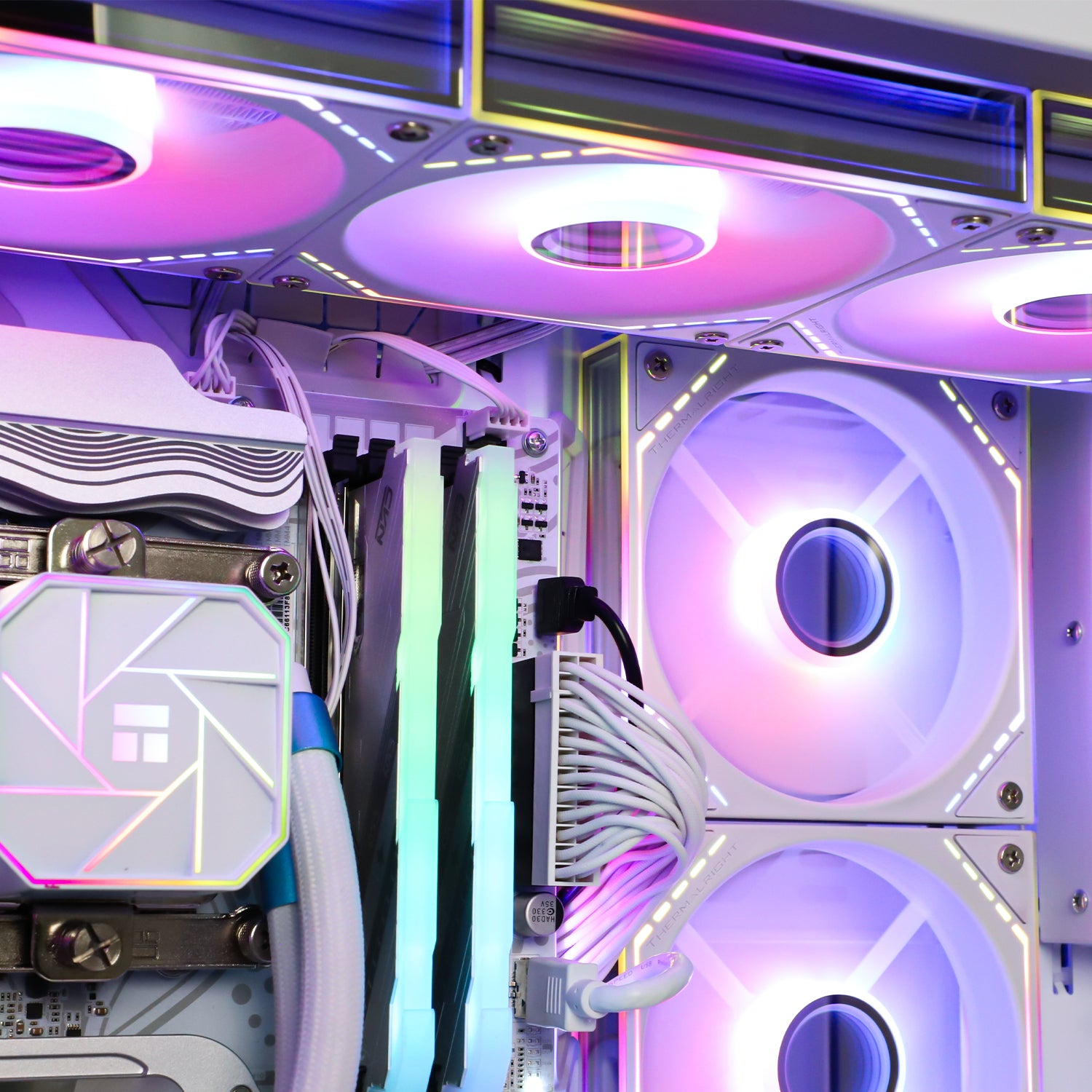 Thermalright TL-M12W-S 120mm PWM ARGB Silent-Balance PC Case Fan (White)