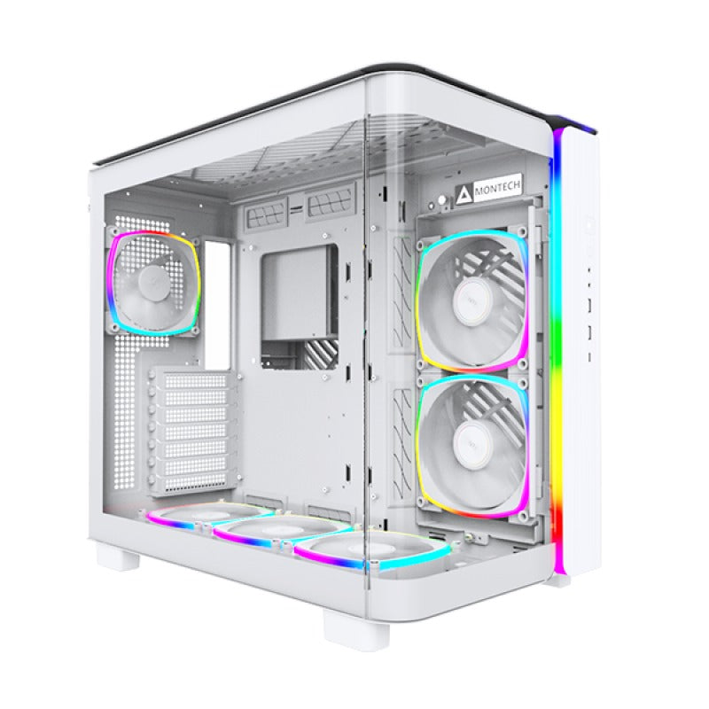 Montech King 95 Pro Dual Chamber ATX Mid Tower PC Case (White)