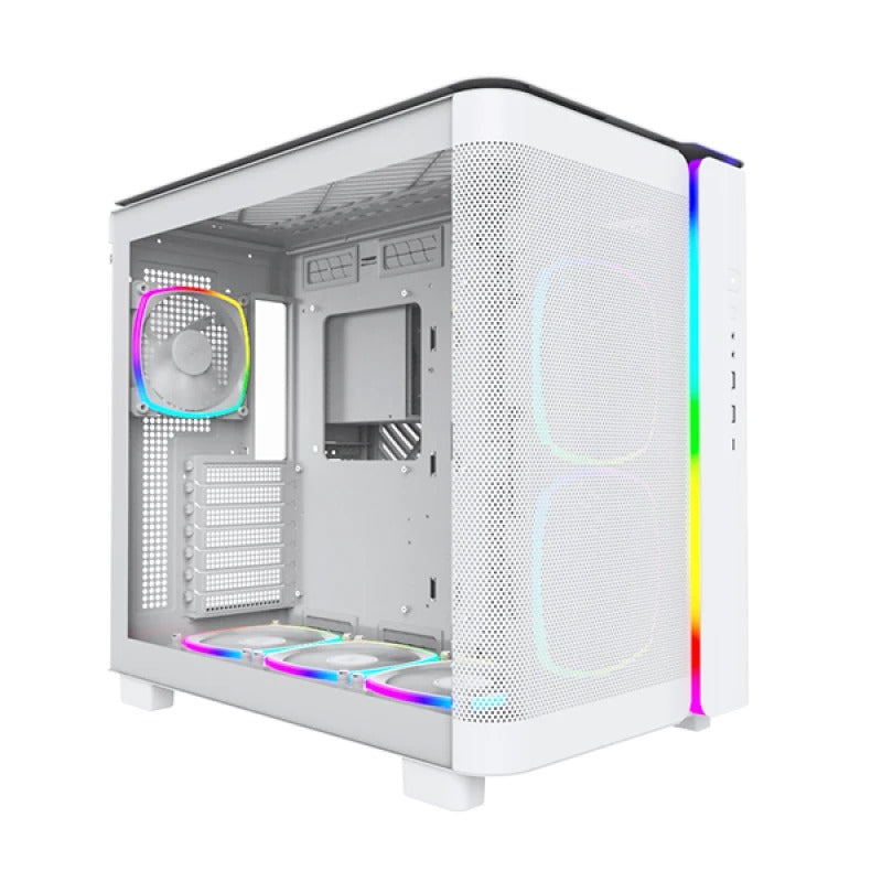 Montech King 95 Pro Dual Chamber ATX Mid Tower PC Case (White)