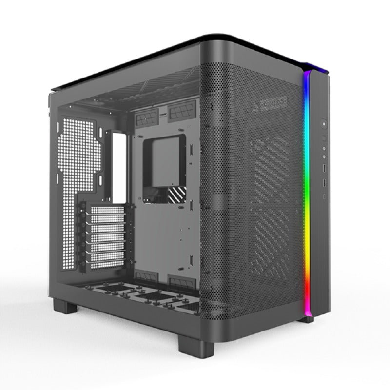 Montech King 95 Mid Tower PC Case (Black, White, Blue)