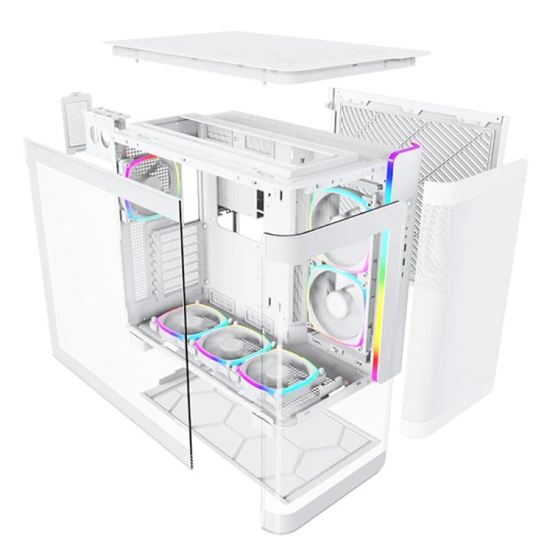 Montech King 95 Pro Dual Chamber ATX Mid Tower PC Case (White)