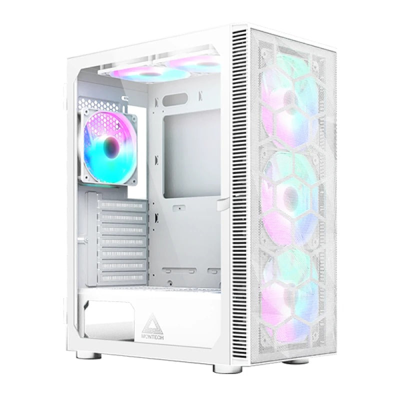 Montech X3 Mesh Mid Tower PC Case (Black, White)