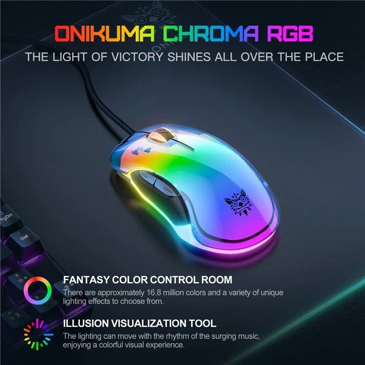 Onikuma CW925 RGB Wired eSports Gaming Mouse
