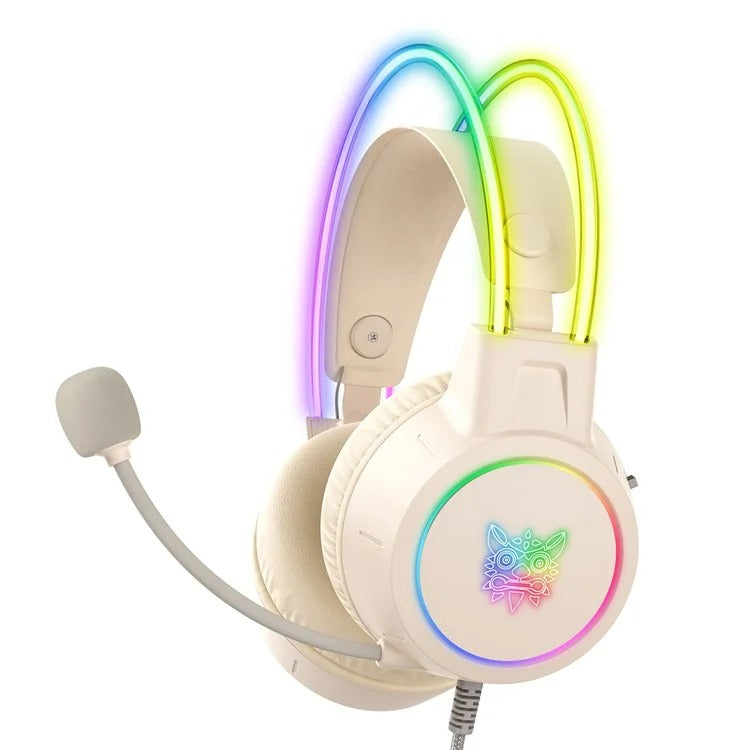 Onikuma X15 Pro Gaming Headset with Noise Cancellation Microphone (Beige)