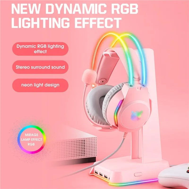 Onikuma X26 Professional Gaming Headset (Pink)