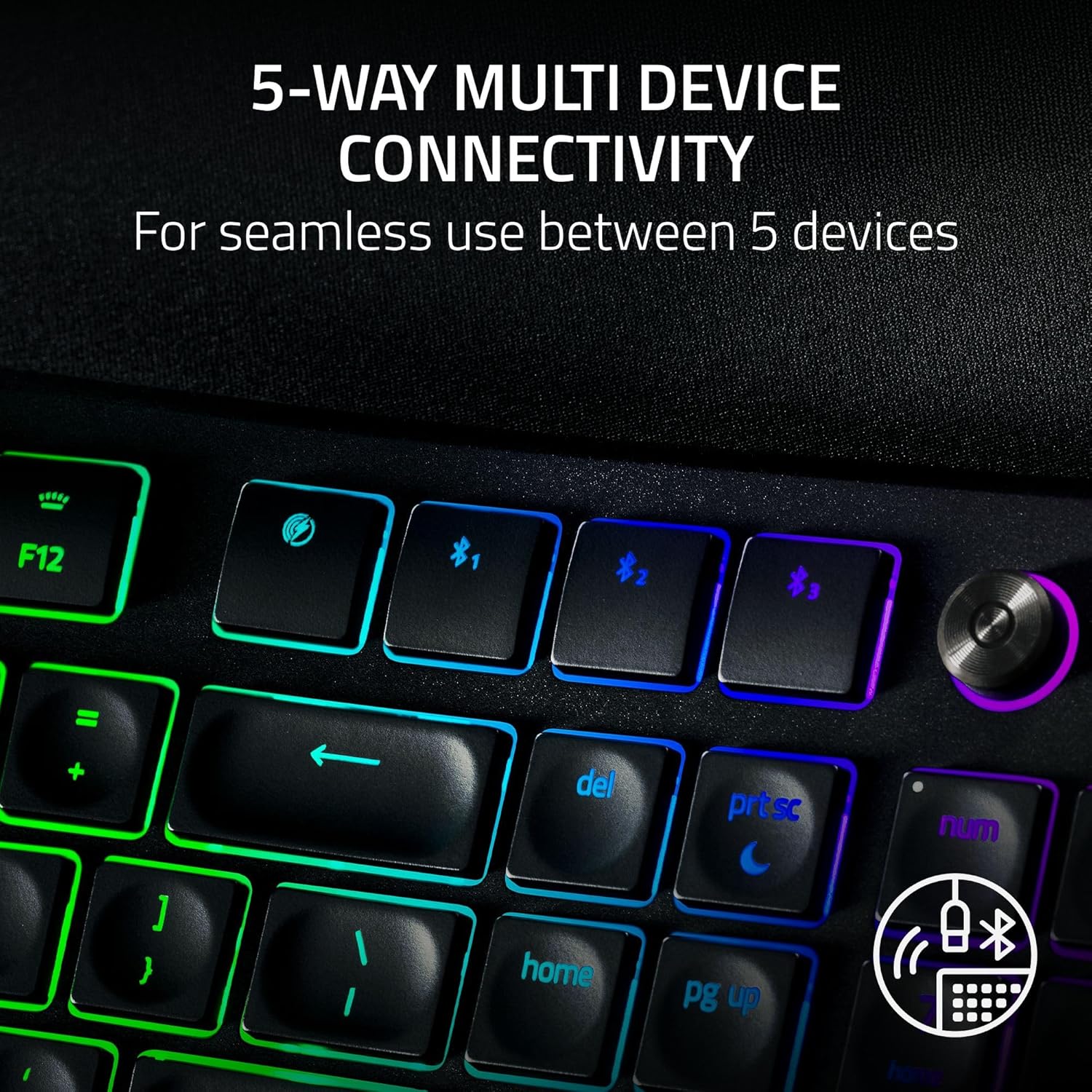 Razer Pro Type Ergo Wireless Split Ergonomic RGB Keyboard (Black)
