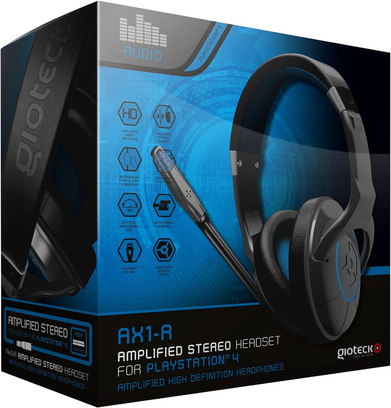 GIOTECK AX1-R WIRED GAMING HEADSET FOR PS4