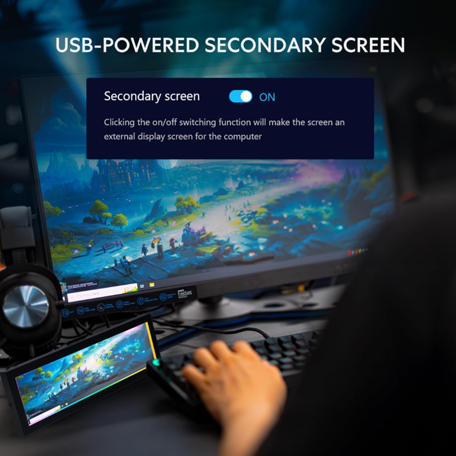 Lian Li SM088W 8.8" 1920x480 60Hz 500nits IPS LCD Universal Screen for PC (White)
