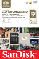 Sandisk Max Endurance 128GB MICROSDXC Card With Adapter For Dash Cams & Home Security Cameras