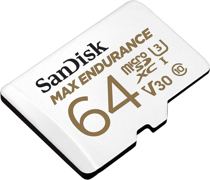 Sandisk Max Endurance 64GB MICROSDXC Card With Adapter For Dash Cams & Home Security Cameras