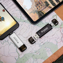 Transcend ESD310C 128GB Dual USB 10Gbps Read up to 1050MB/s Type-C/A Portable SSD (TS128GESD310C)