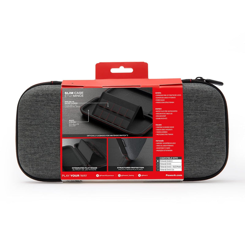PowerA Slim Case for Nintendo Switch 2 (Dark Heather Grey)