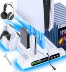 OIVO Cooling Stand with Dual Controller Charger for PS5 / PS5 Slim / PS5 Pro (White) (IV-P5329X-PRO)
