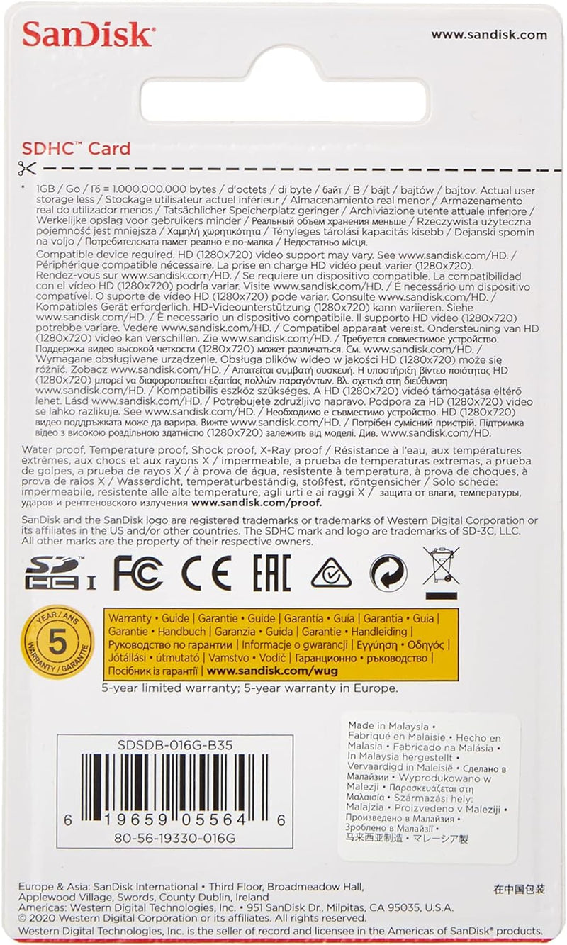 Sandisk SDHC Card 16GB