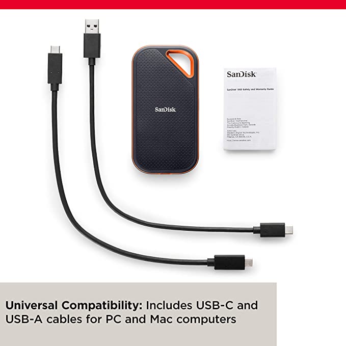 Sandisk Extreme Pro 2TB USB-C USB 3.2 GEN 2 X2 Up To 2000MB/S Portable ...