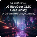 LG UltraGear 27GX704A-B 27" OLED (2560x1440) QHD 240Hz 0.03MS GTG Gaming Monitor with Tilt, Height, Swivel & Pivot Adjustment