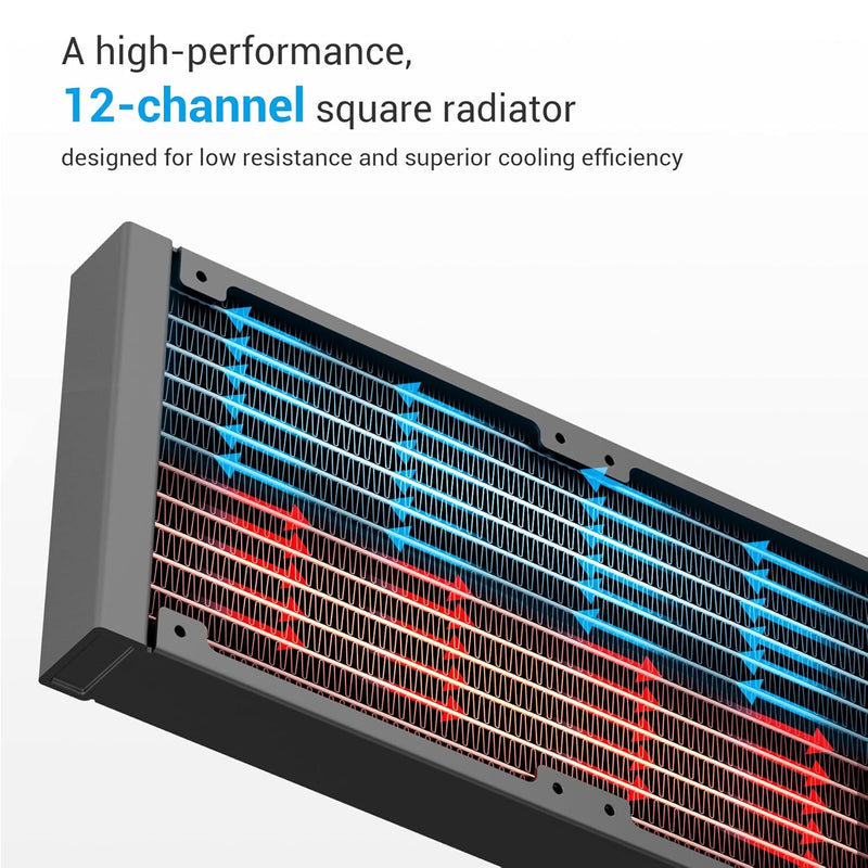 Sama L40 240mm ARGB AIO CPU Cooler (Black, White)