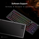 Tecware Spectre 96 RGB Tri-Mode 96-Key Gasket Mounted Mechanical Keyboard with Customizable LCD Display & Volume Knob (Black)