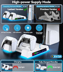 OIVO Cooling Stand with Dual Controller Charger for PS5 / PS5 Slim / PS5 Pro (White) (IV-P5329X-PRO)
