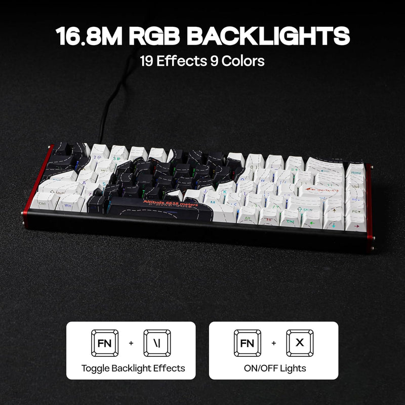 Ajazz ALUX68 Max RGB Wired 68-Keys Aluminum CNC Case Hot-Swappable Mechanical Keyboard