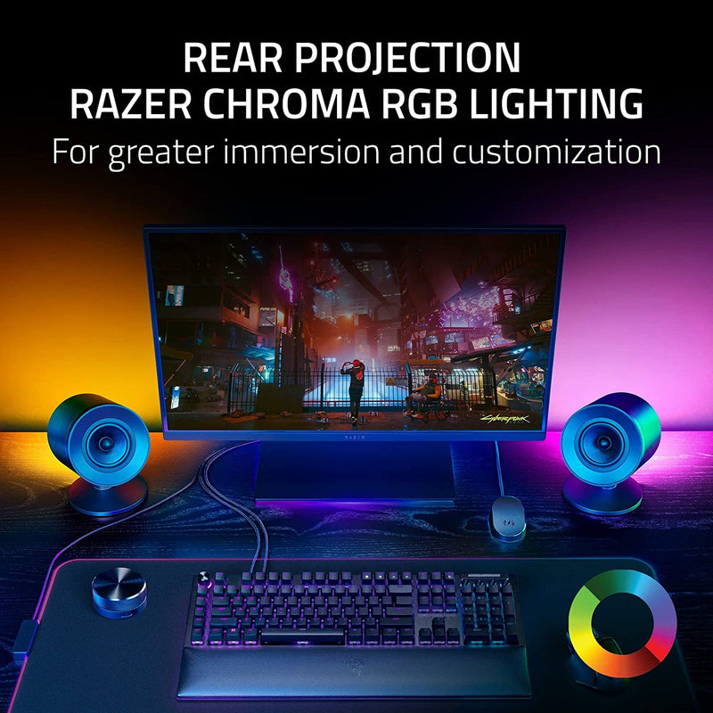 Razer Nommo V2 Full-Range 2.1 PC Gaming Speakers With Wired Subwoofer