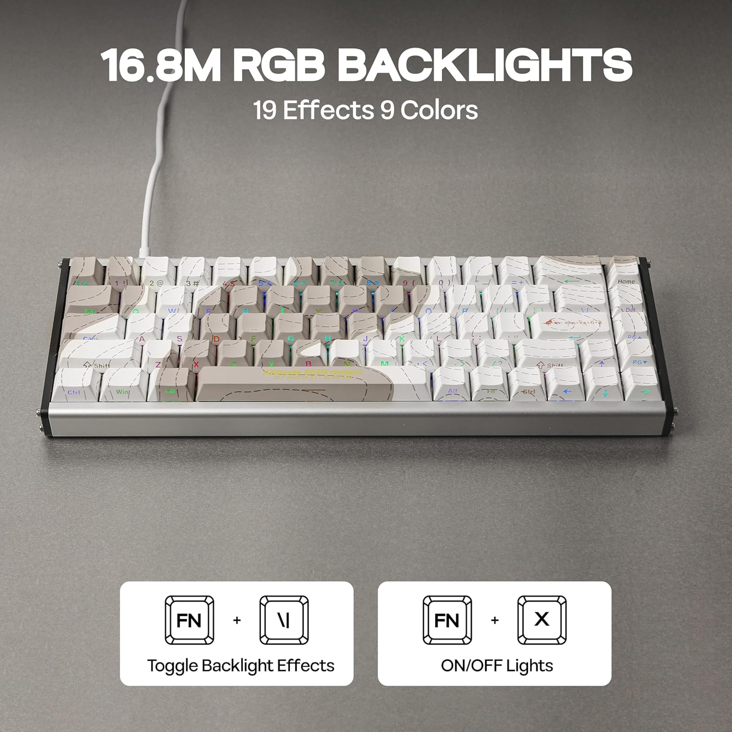 Ajazz ALUX68 Max RGB Wired 68-Keys Aluminum CNC Case Hot-Swappable Mechanical Keyboard