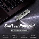 Transcend ESD320A 512GB Dual USB 10Gbps Read up to 1050MB/s Type-A Portable SSD (TS512GESD320A)