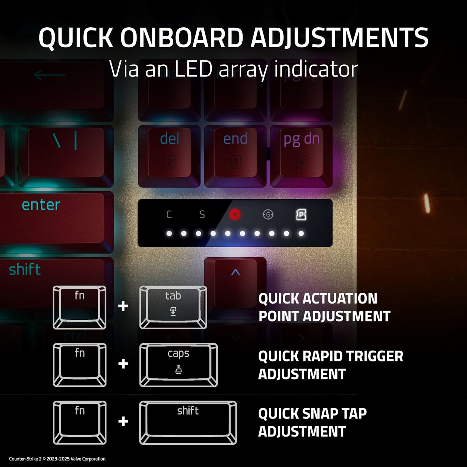 Razer Huntsman V3 Pro Tenkeyless Analog Optical Esports Keyboard (Counter-Strike 2 Ed.)