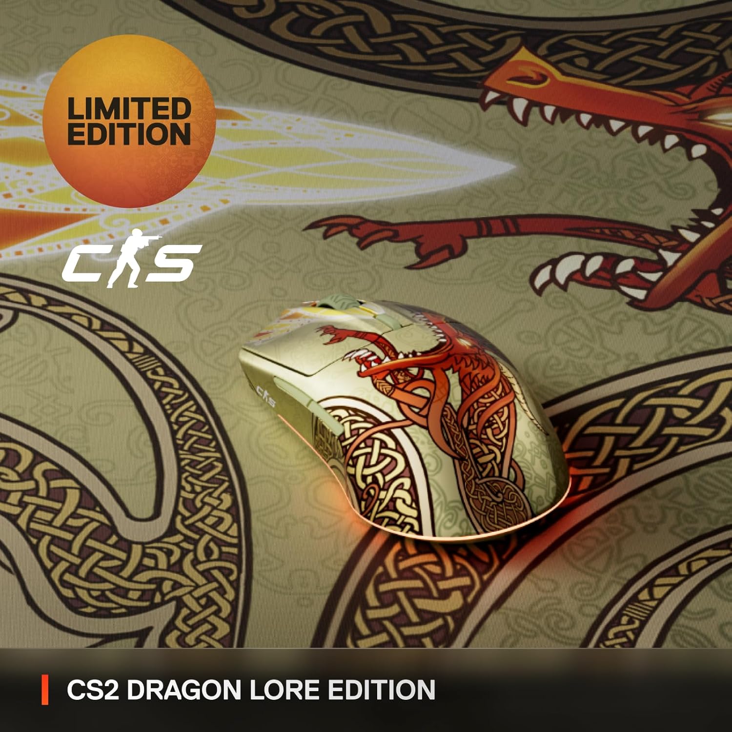 SteelSeries Wireless Gaming Mouse CS2 Dragon Lore Edition (62614)