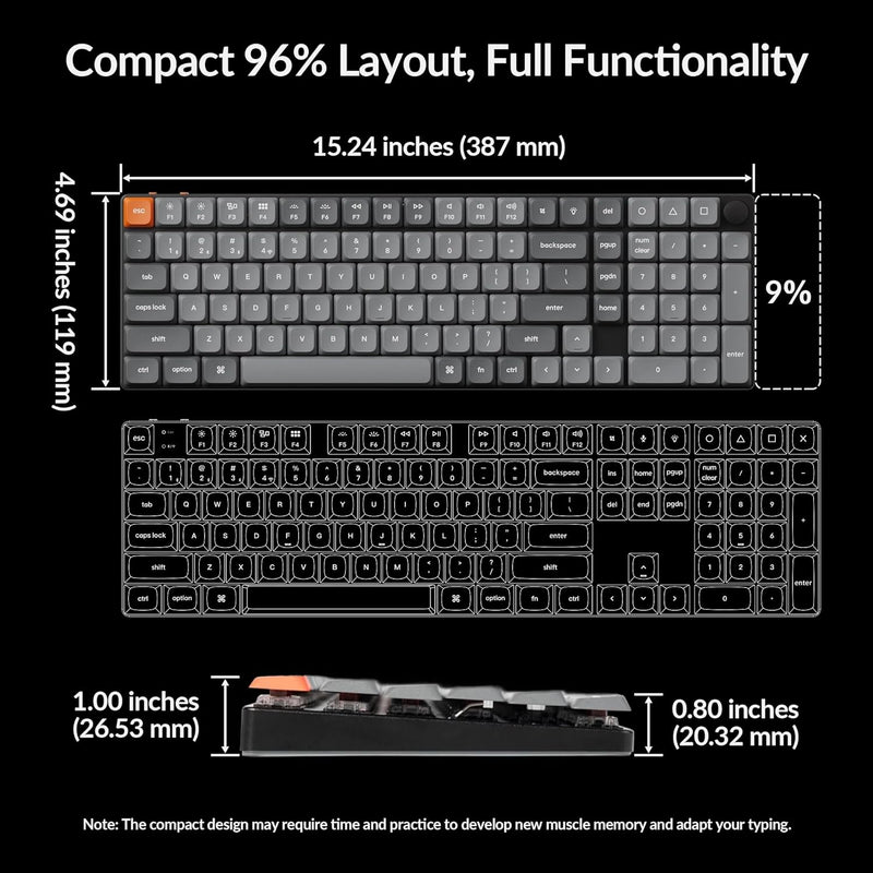 Keychron K17 Max QMK RGB Backlight Hot-Swappable Wireless Custom Mechanical Keyboard
