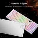 Tecware Spectre 96 RGB Tri-Mode 96-Key Gasket Mounted Mechanical Keyboard with Customizable LCD Display & Volume Knob (White)