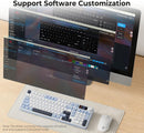 Redragon Aria Pro K527WBL Tri-Mode Ultra-Quiet Membrane RGB Keyboard with LCD Display & KnobControl
