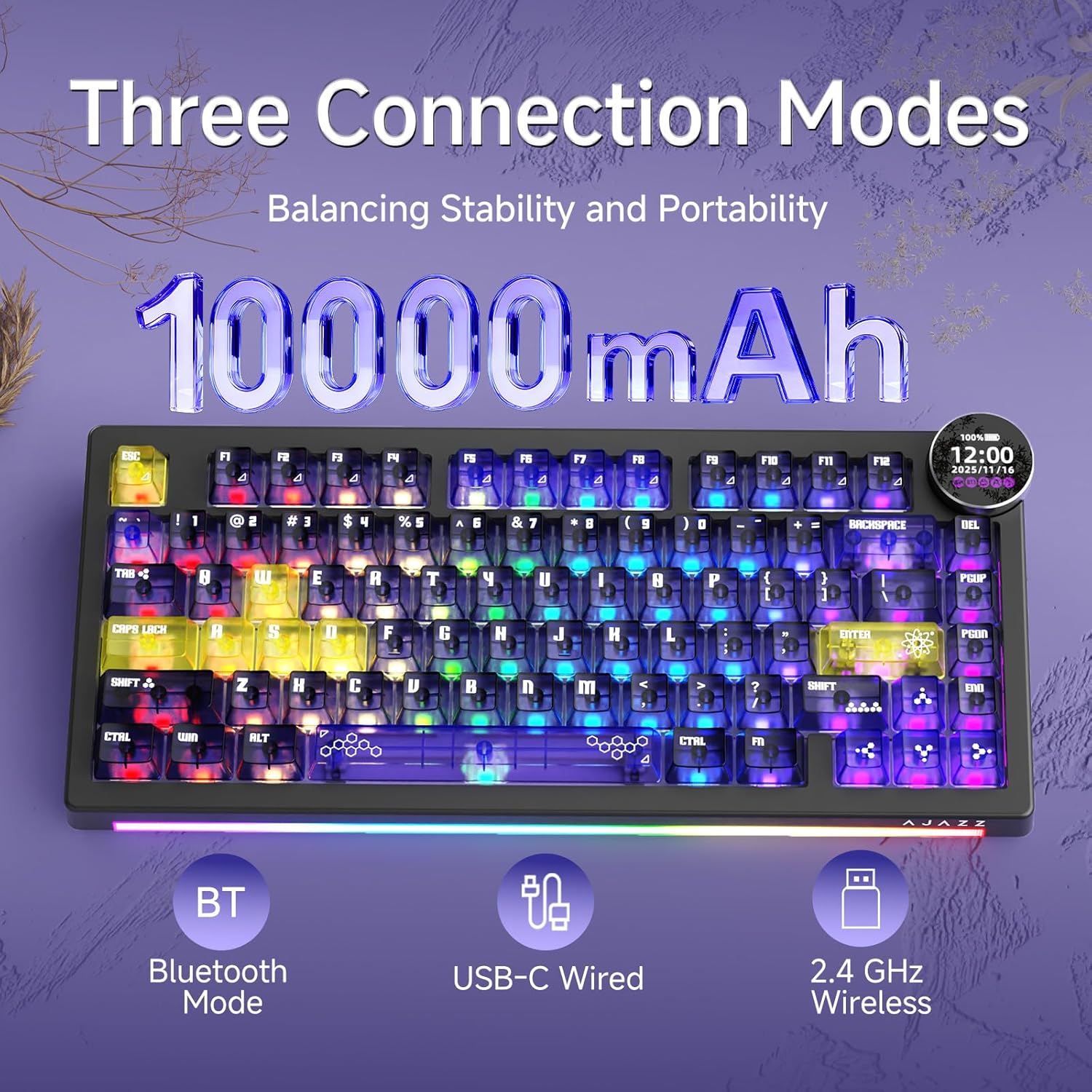 Ajazz AK820 V2 Pro RGB Tri-Mode Mechanical Keyboard