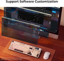 Redragon Aria Pro K527WGL Tri-Mode Ultra-Quiet Membrane RGB Keyboard with LCD Display & Knob Control