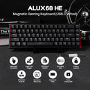 Ajazz ALUX68 Plus RGB Wired 68-Keys Aluminum CNC Case Hot-Swappable Mechanical Keyboard (Black)