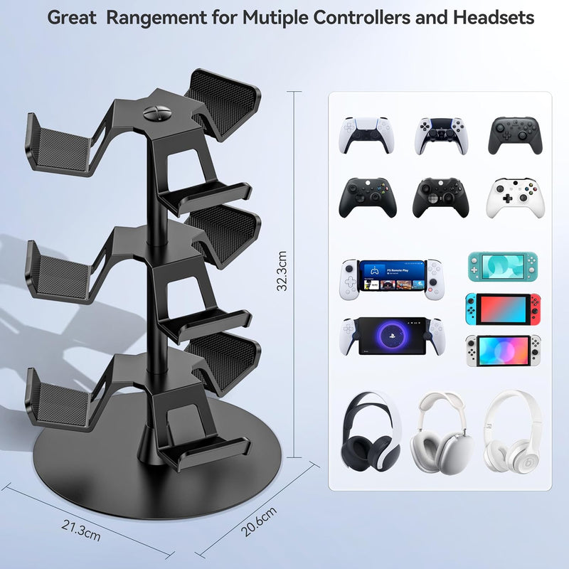 OIVO Controller & Headset Stand 3 Tiers (Black) (IV-P5425-3T)