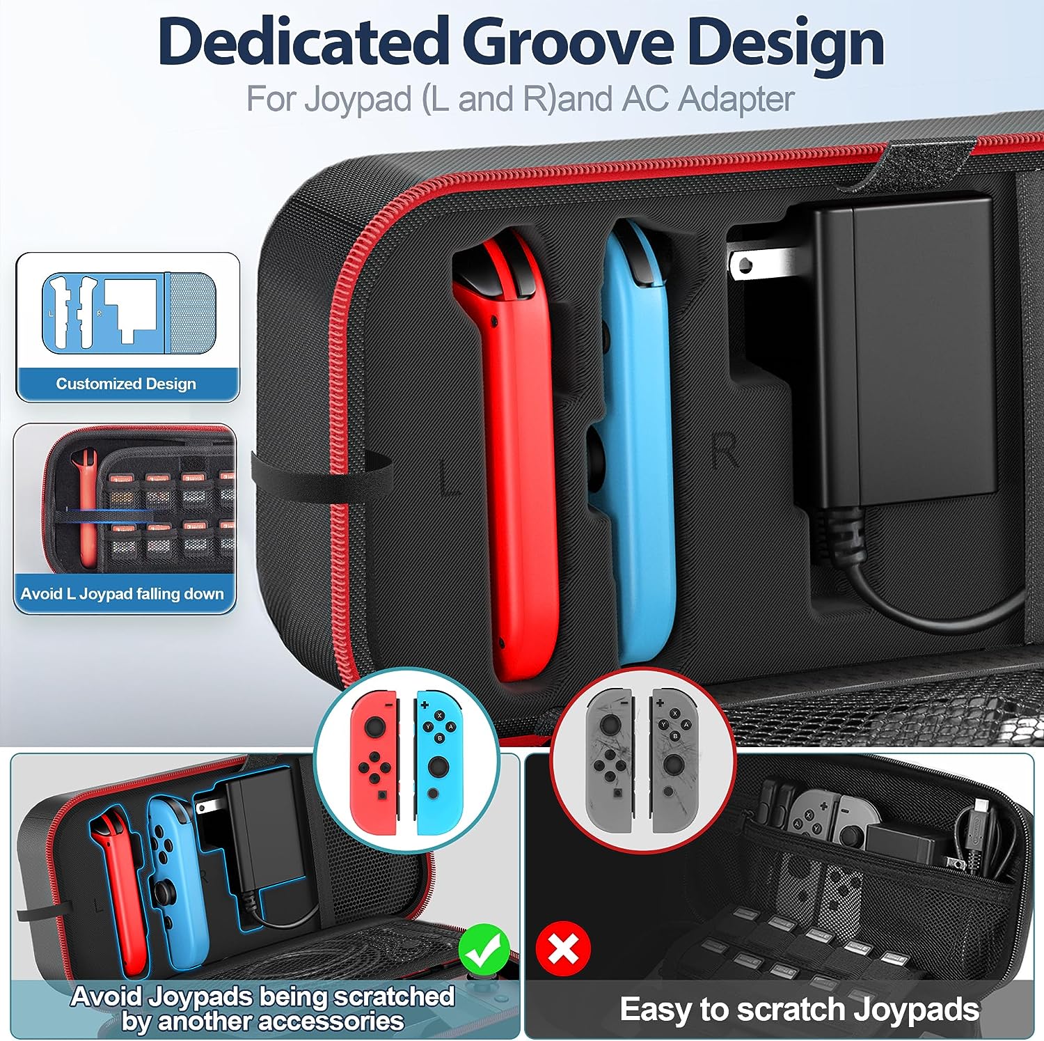 NSW OIVO Carry Case For N-Switch / N-Switch OLED (RED) (IV-SW188X-US)